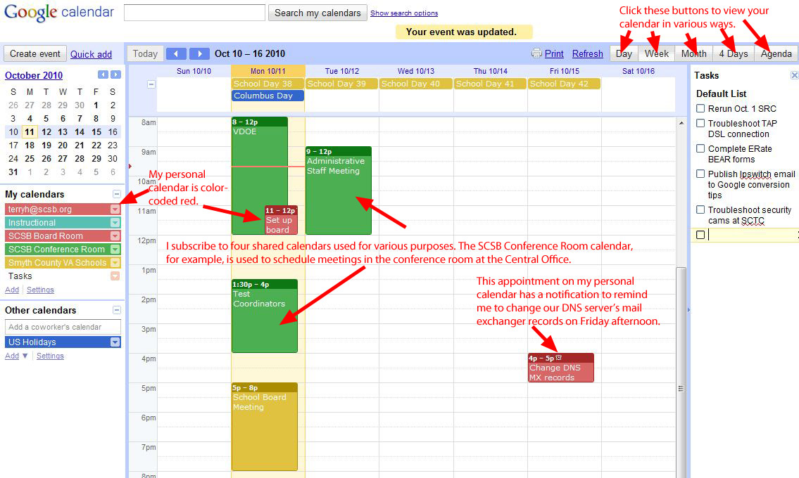 Microsoft Outlook Calendar Versus Google Calendar