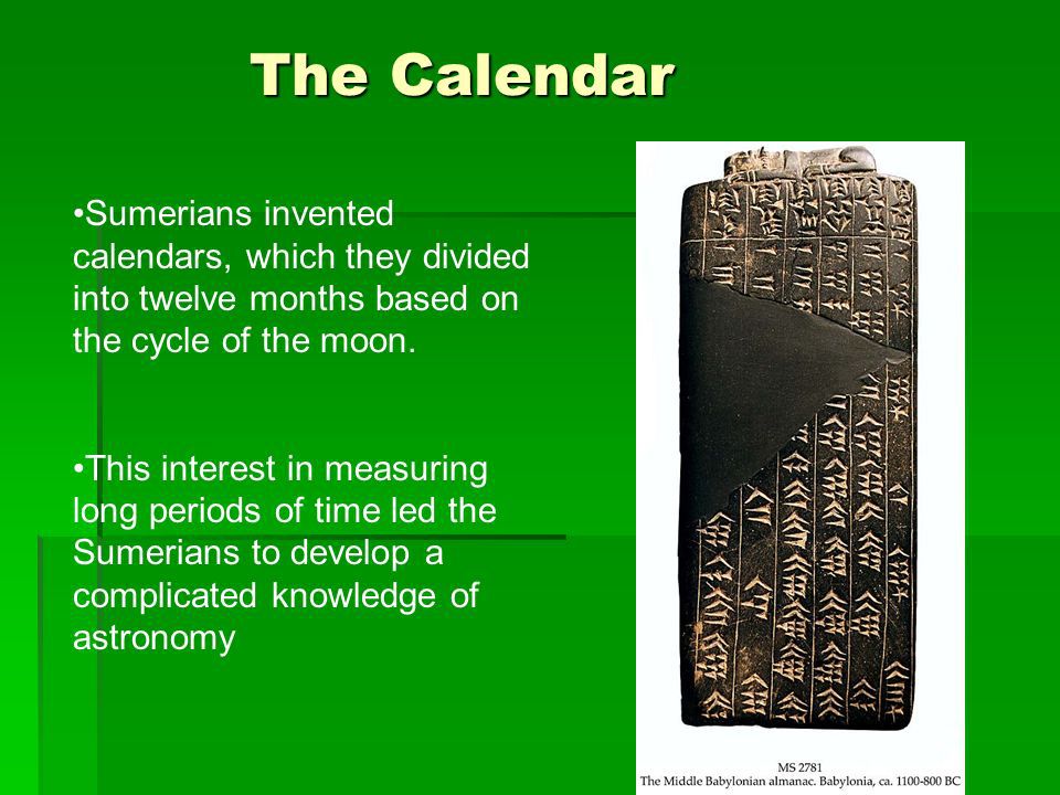 Year Calendar Invented