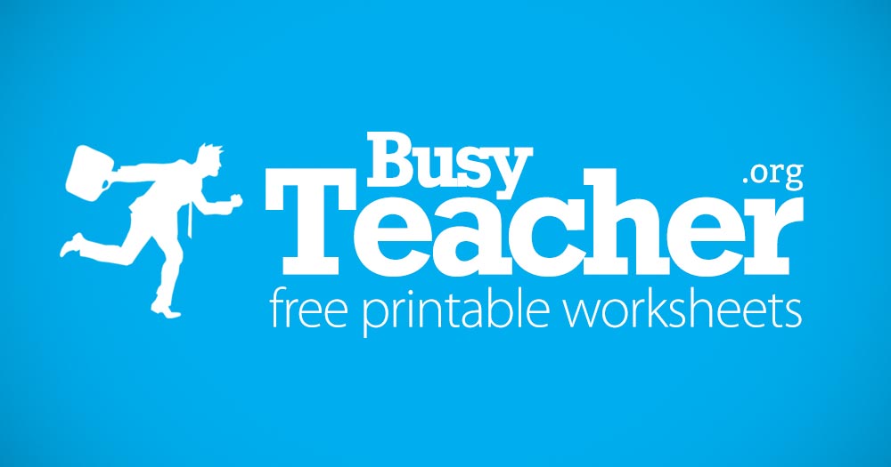 Busyteacher  Free Printable Worksheets For Busy English Teachers