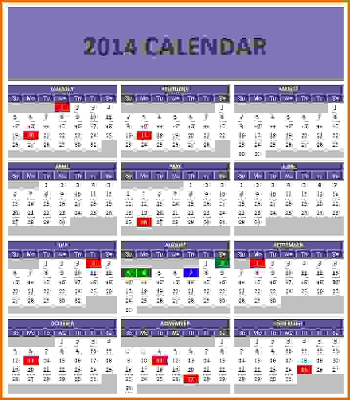 calendar template in microsoft word