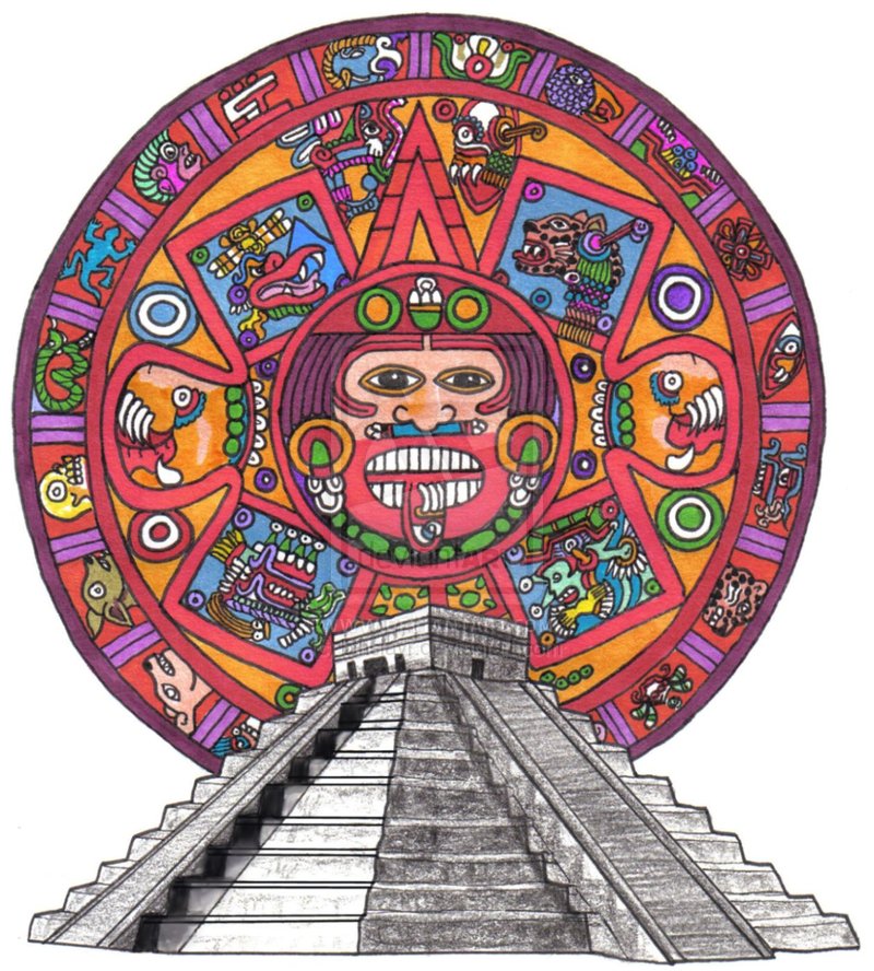 Plytomurli  Aztec Calendar Tattoo