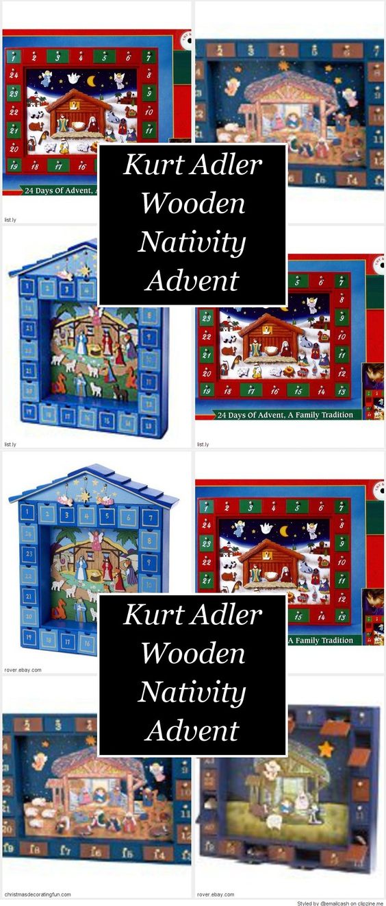 Kurt Adler Wooden Nativity Advent Calendar