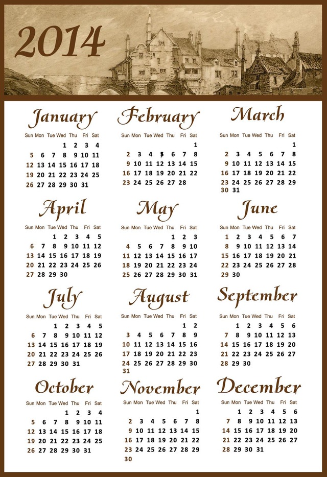 2014 Calendars