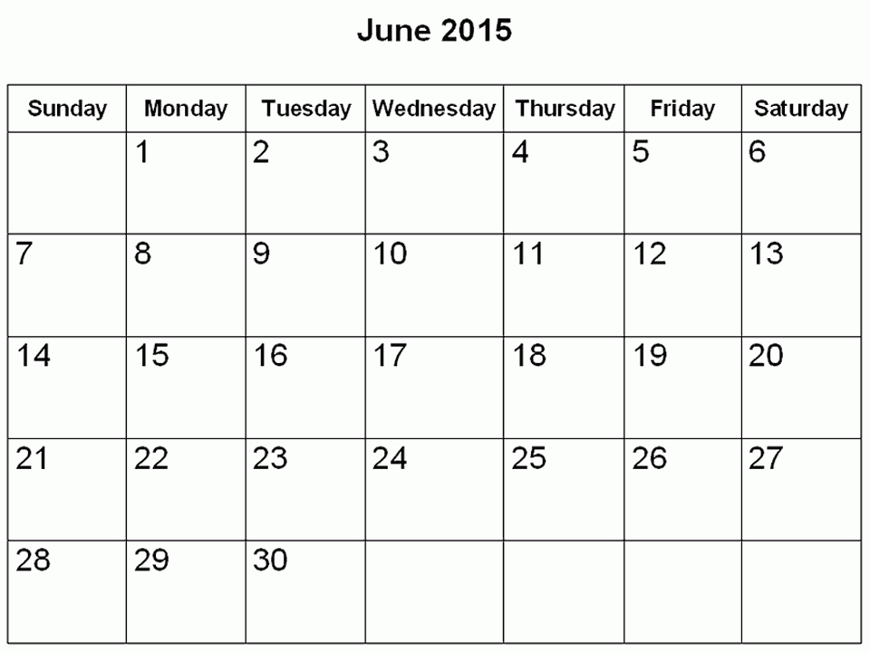 2016 Calendar June And July