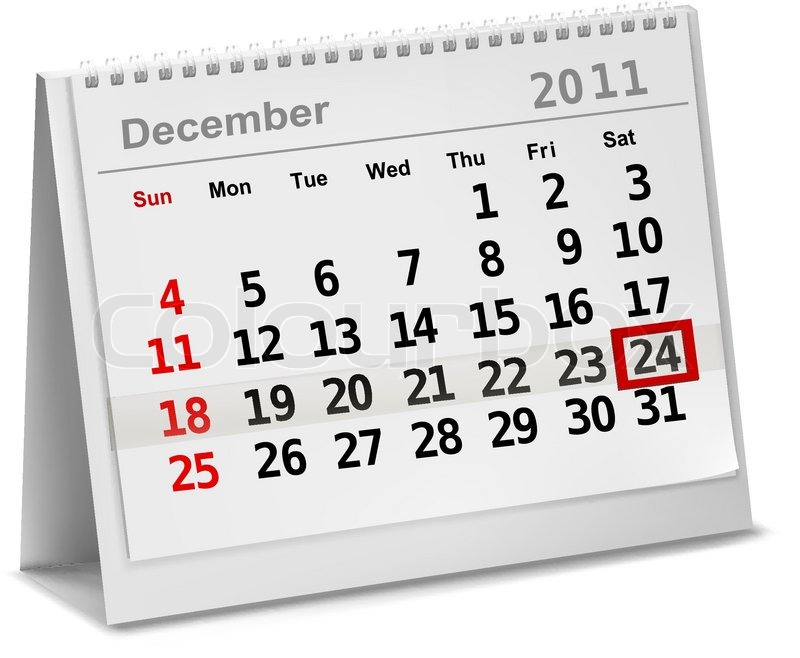 A Date Circled On A Calendar With Red Ink  Vector Illustration
