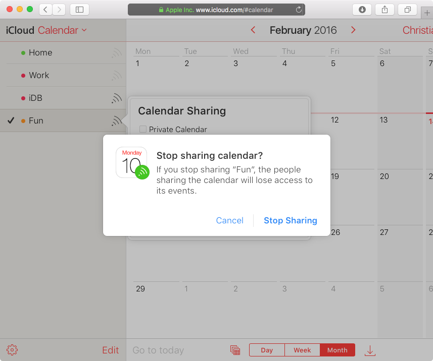Sharing Calendars In Icloud Calendar Template 2021