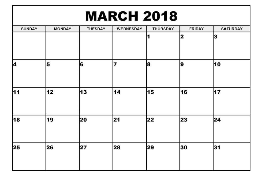 March 2018 Editable Calendar Free Printable Editable March Calendars 1