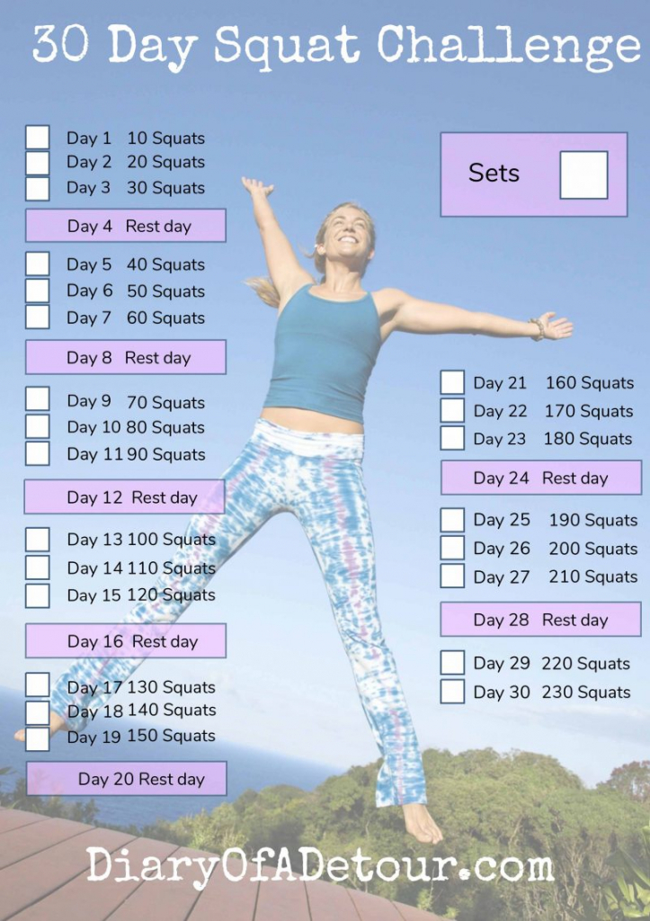 30 day squat challenge a fitness challenge for all abilities printable 30 day squat challenge
