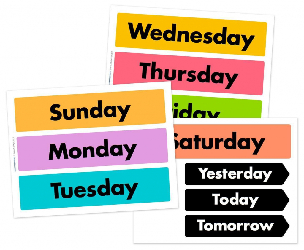 days of the week printable free free calendar cards and printable days of week calendar