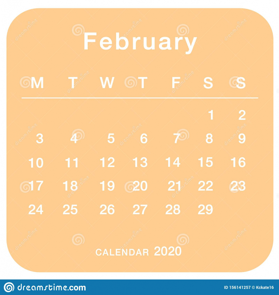 February 2020 Planning Calendar Simple February 2020 8 By 11 5 Printable Calendar For October 2020