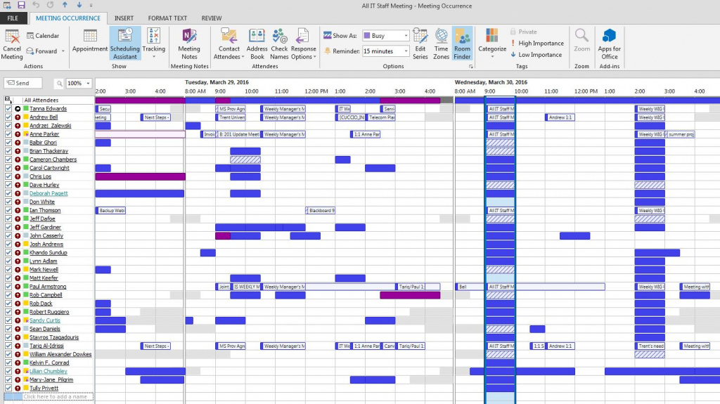 Outlook Meeting Planning Tracking Information Outlook Calendar With Time Slots