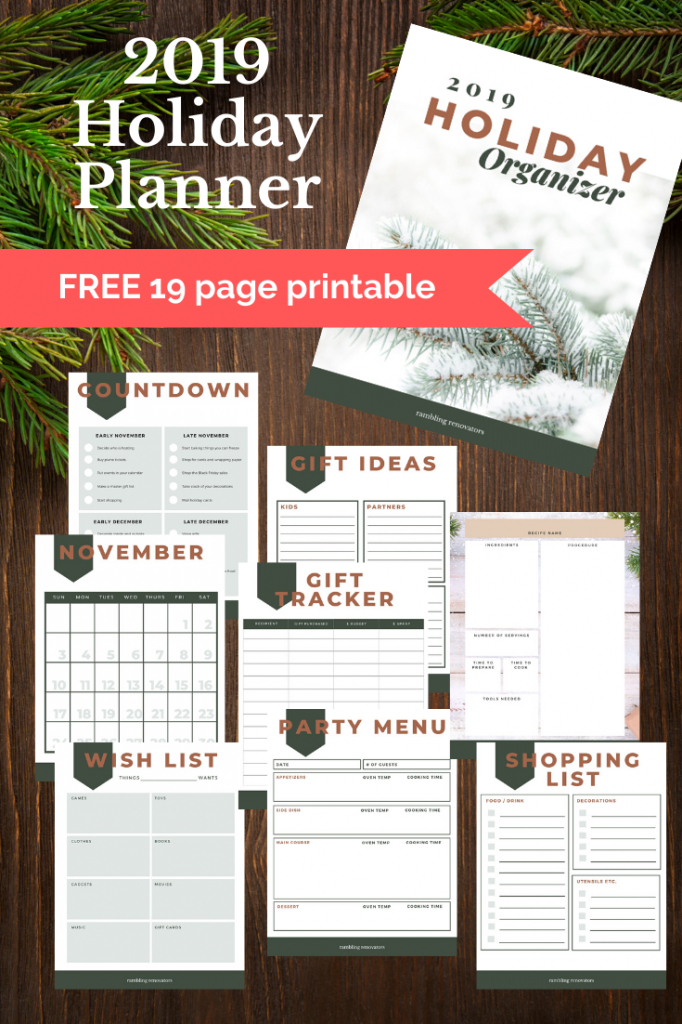 2019 printable christmas planner rambling renovators free printable christmas planner countdown