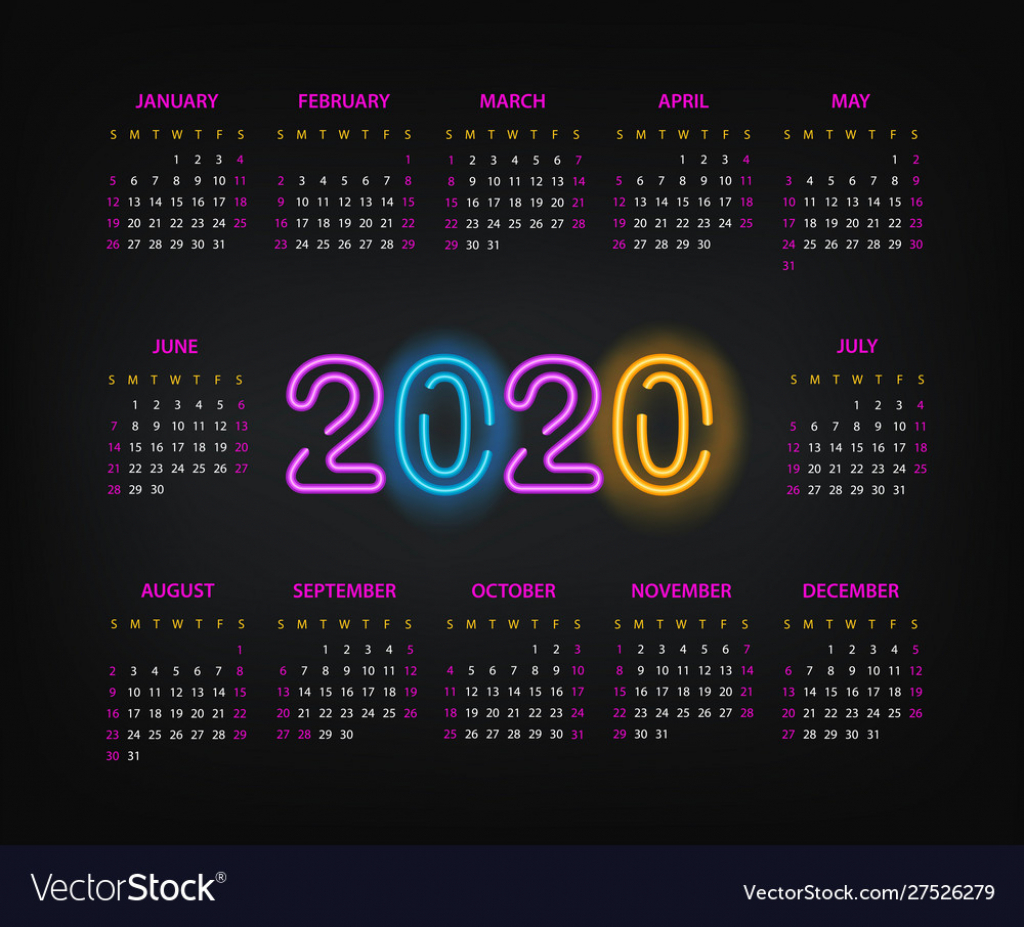 2020 year calendar template two thousand twenty 10 000 year calendar printable