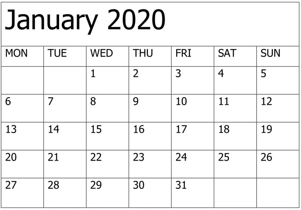 print january 2020 calendar template 12 month printable free printable calendars 2020 waterproof