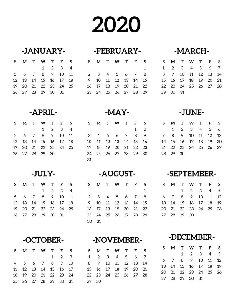 printable 1 page 2020 calendar zelaywpartco week at a glance calendar pages 2020 printable
