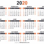 2020 Free Printable Calendar Templates 2020 Calendar Print Free