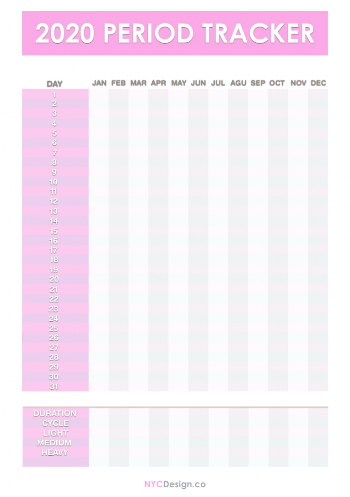 2020 period tracker calendar free printable pdf jpg printable period callendar printable