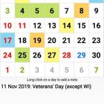 2020 Us Calendar With Holidays And Observances 5 Year Us Calendar