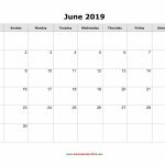 Blank Calendar June 2019 Landscape June 2019 Calendar June Free Printable Blank Calendar Full Page