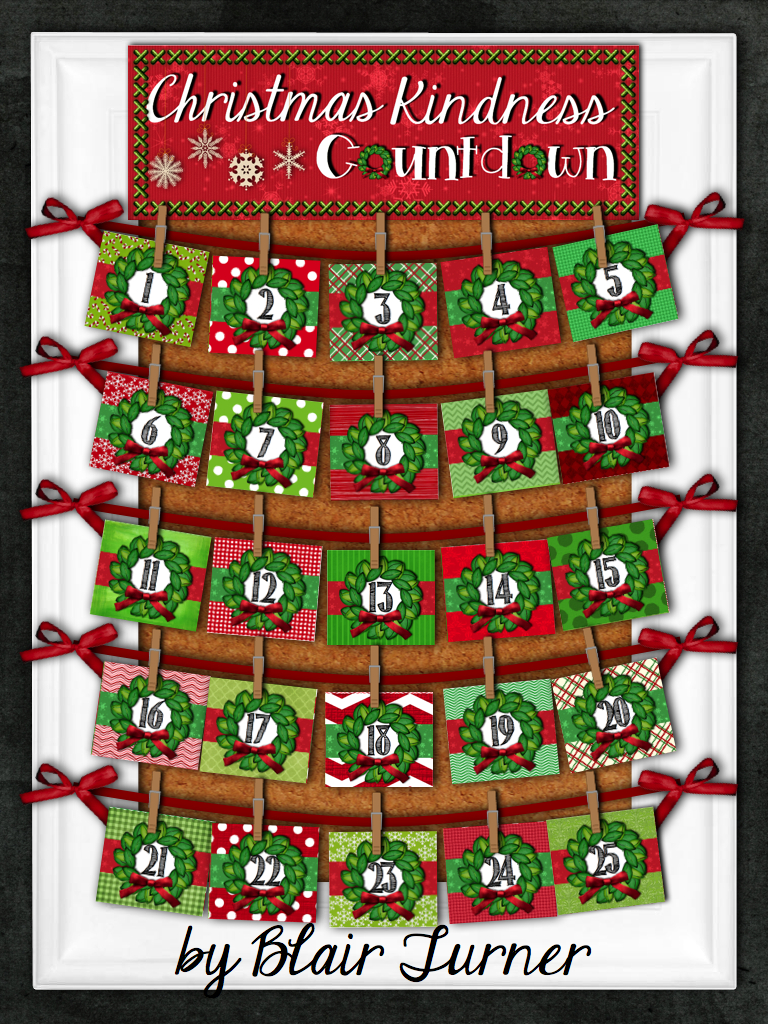 christmas kindness countdown an advent calendar for your 12 days of christmas calendar with tear off