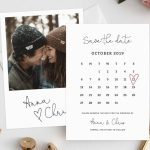Editable Save The Date Calendar Save The Date Template Save The Date Calendar Template 2020