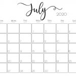 Elegant 2020 Calendar Free Printables Calendar Free Free Week At A Glace 2020 July Calendar