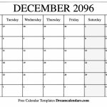 Free Blank December 2096 Printable Calendar Sunrise Sunset Calendar Printable