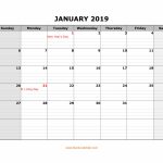Free Download Printable Calendar 2019 Large Box Grid Space Calendars With Lines