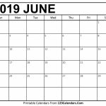 Free Printable Blank June 2019 Calendar Free Printable June Free Printable Blank Calendar Full Page