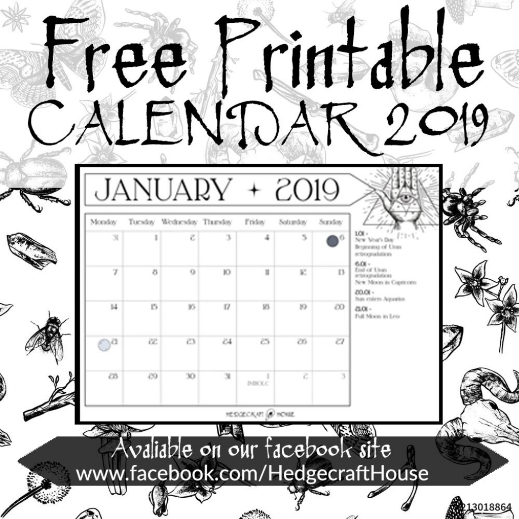free printable calendar 2019 witchy vibes free magic printable wiccan calendar