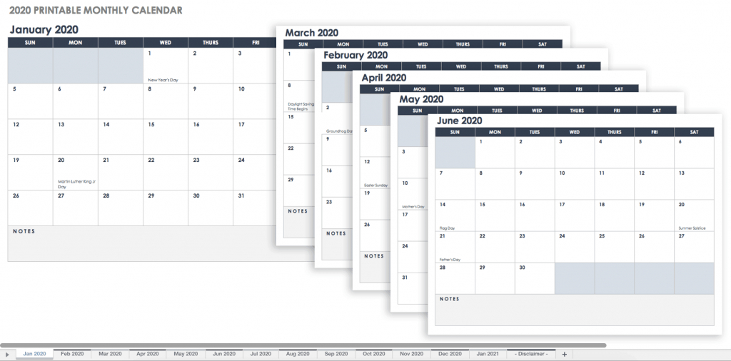 free printable excel calendar templates for 2019 on free type in calendar template