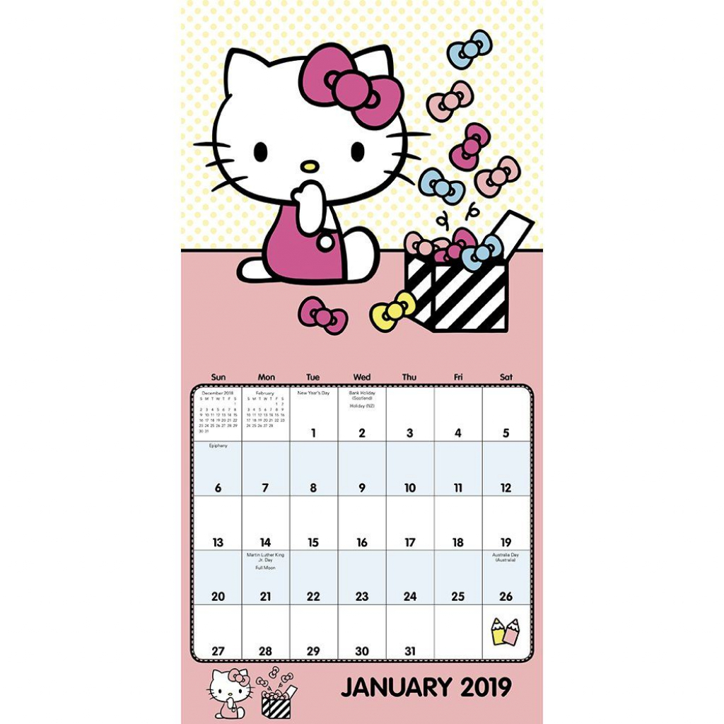 hello kitty mini wall calendar 2019 calendar july 1 sanrio printable calendar 2020