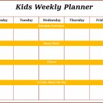 Kids Schedule Templates Togowpartco Kids Activity Calendar Template