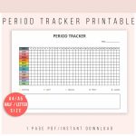 Period Tracker Period Calendar Menstrual Cycle Tracker Printable Period Callendar Printable