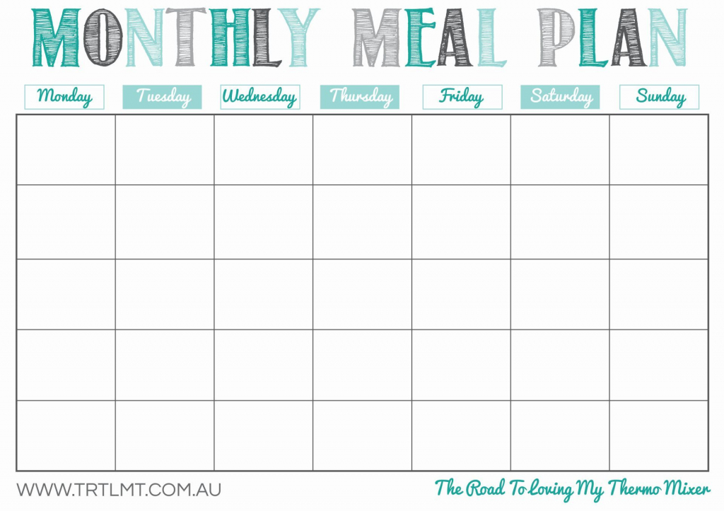 printable monthly meal planner monthly meal planner meal printable diet calendars