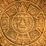 Reproduction Of The Ancient Mayan Calendar Found In Chichen Mayan Calendar Found