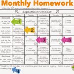 Slobbery First Grade Homework Packets Printable Batess First Grade Homework Calendar Printable