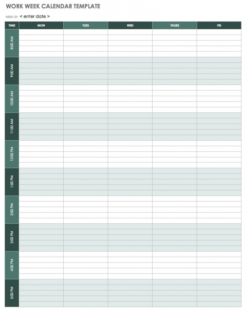15 free weekly calendar templates smartsheet one week calander
