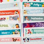 2019 Printable Calendar Featuring Disney Art Disney Family Disney Full Year Calendar Print Out 1