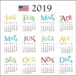2019 Usa Calendar With Holidays Calendar Calendar2019 Holiday Calendar Next Five Years