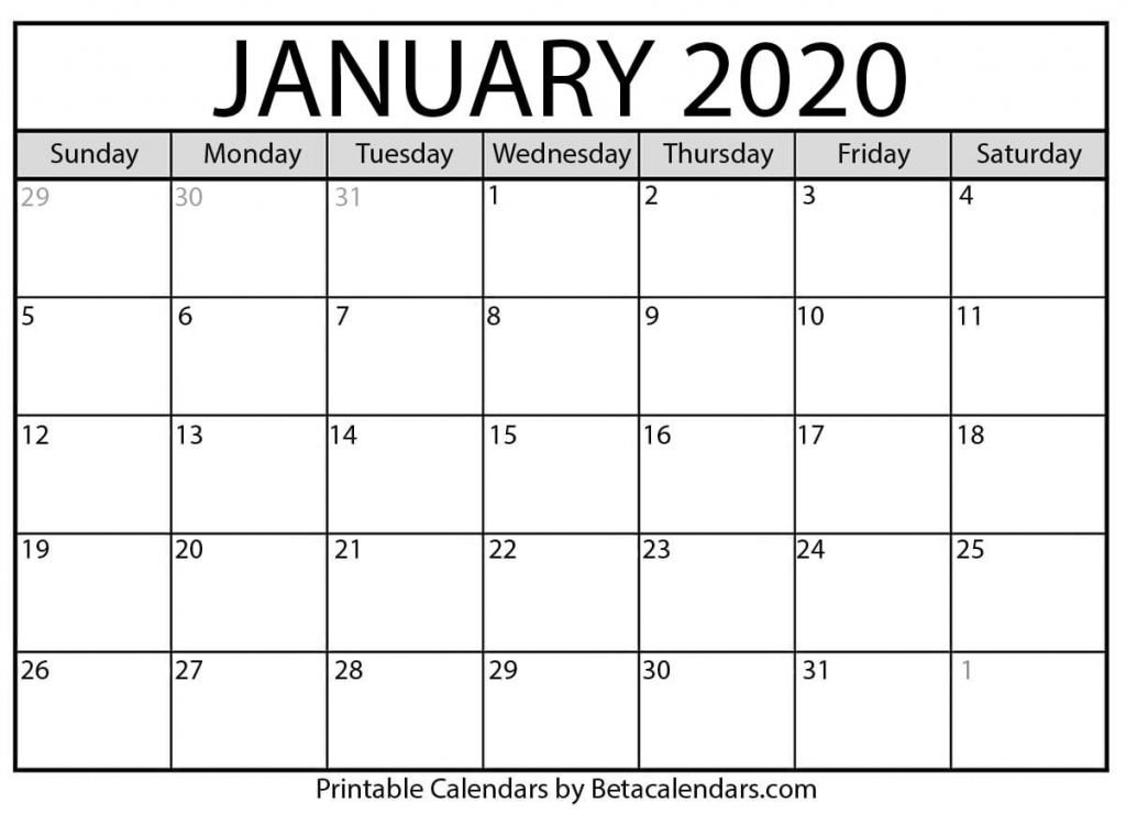 blank january 2020 calendar printable beta calendars countdown calendar 2020