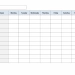 Blank Weekly Work Schedule Template Daily Schedule One Week Schedule Printable