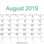 Free August 2019 Printable Calendar Editable Templates 24 Hours Calendar Schedule For Month Of August
