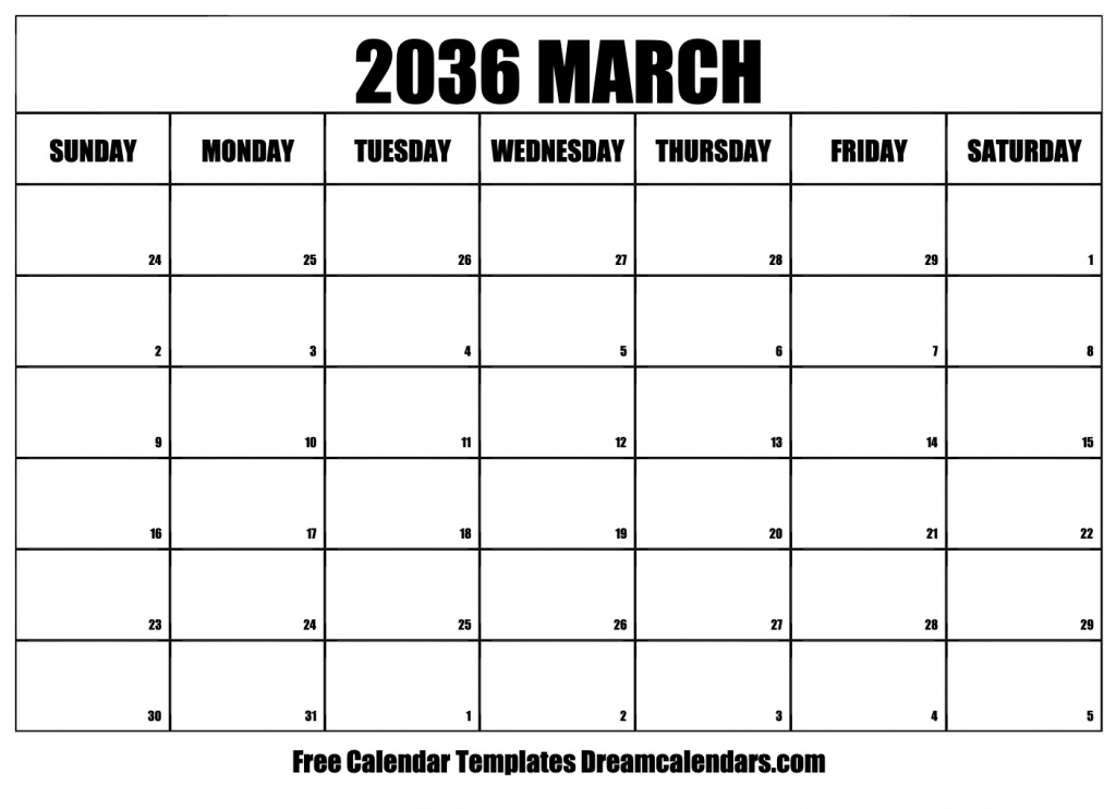 free blank march 2036 printable calendar sunrise and sunset printable calendar