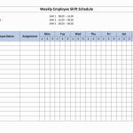 Free Monthly Work Schedule Template Weekly Employee 8 Hour 1 Week Itnerary Calendar