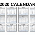 Free Printable 2020 Calendar 123calendars Free Printable Wallet Size Calendars