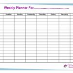 Free Printable Weekly Calendar Templates Weekly Planner For One Week Food Schedule Template Blank