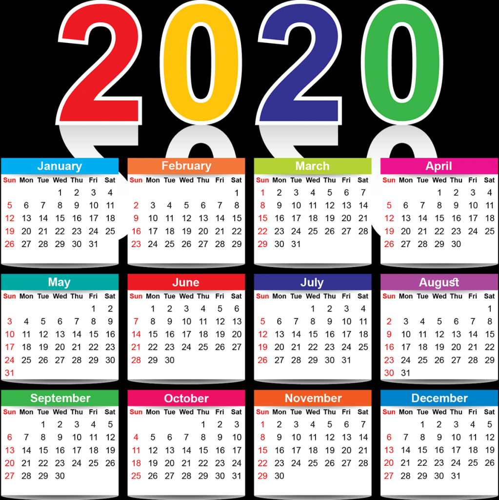 Full Page Yearly Calendar 2020 Printable Cute Excel Set Running Calendar Template 2020 Printable Free