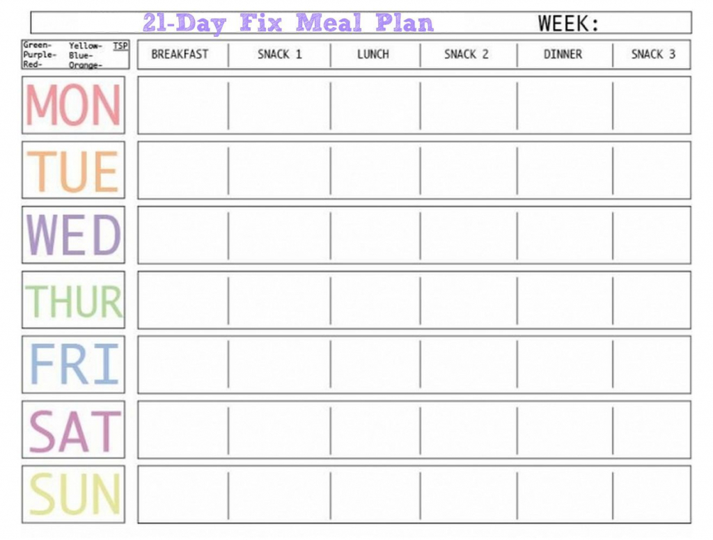 here is a blank meal plan template you can use meal one week food schedule template blank
