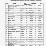 List Of Holidays 2015 For Central Government Offices Appellate Department Holidays